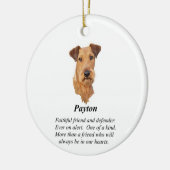 Irish Terrier Rainbow Bridge Keramisch sieraad Keramisch Ornament (Links)