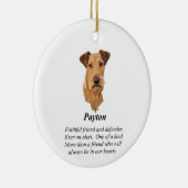 Irish Terrier Rainbow Bridge Keramisch sieraad Ornament (Rechts)