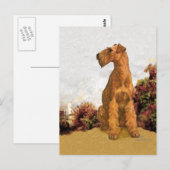 Irish Terrier Seaside Briefkaart (Voorkant / Achterkant)