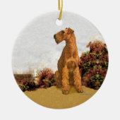 Irish Terrier Seaside Keramisch Ornament (Voorkant)