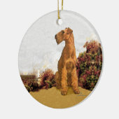 Irish Terrier Seaside Keramisch Ornament (Links)
