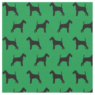 Irish Terrier Silhouette Stof