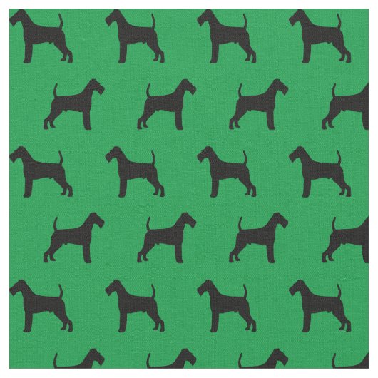 Irish Terrier Silhouette Stof (Close Up)