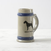 Irish Terrier Silhouettes Bierpul (Voorkant rechts)