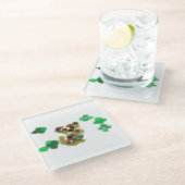  Irish terrier St Patrick's day fun Glazen Onderzetter (Schuin)