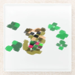 Irish terrier St Patrick's day fun Glazen Onderzetter