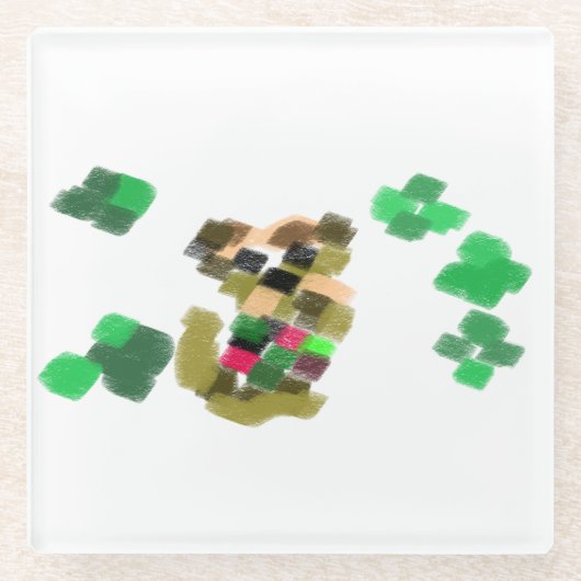  Irish terrier St Patrick's day fun Glazen Onderzetter (Voorkant)