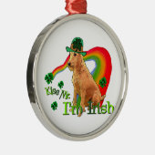 Irish Terrier St Patricks Day Metalen Ornament (Rechts)