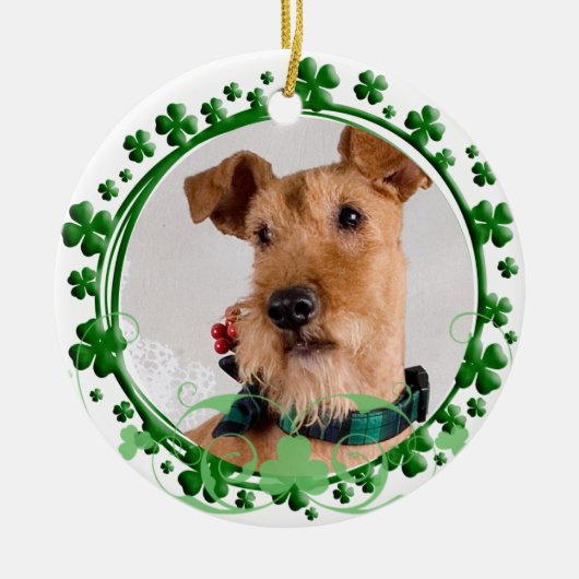 Irish Terrier St. Patrick's Day Ornament (Voorkant)