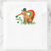 Irish Terrier St Patricks Day Ovale Sticker (Tas)