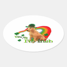 Irish Terrier St Patricks Day Ovale Sticker