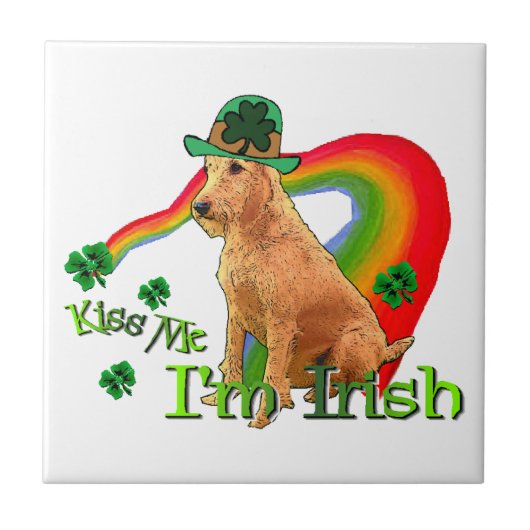 Irish Terrier St Patricks Day Tegeltje (Voorkant)