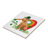 Irish Terrier St Patricks Day Tegeltje (Zijkant)