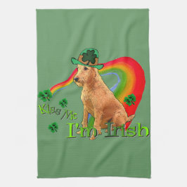 Irish Terrier St Patricks Day Theedoek