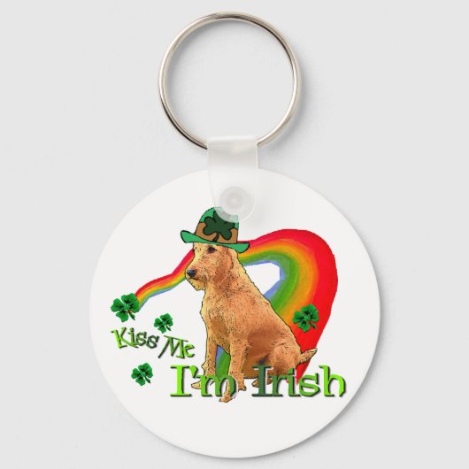 Irish Terrier St. Patricks Sleutelhanger (Voorkant)