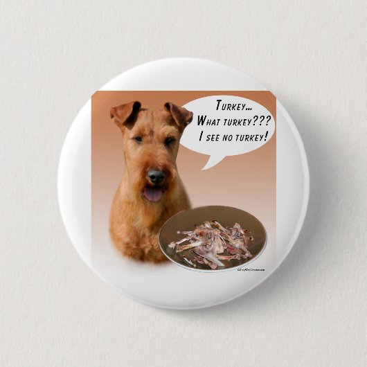 Irish Terrier Turkije Ronde Button 5,7 Cm (Voorkant)