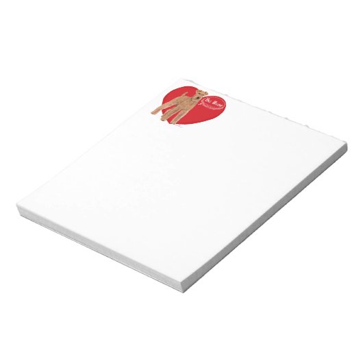 Irish Terrier Valentijn Notitieblok (Linkerzijde)