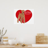 Irish Terrier Valentijn Poster (Keuken)