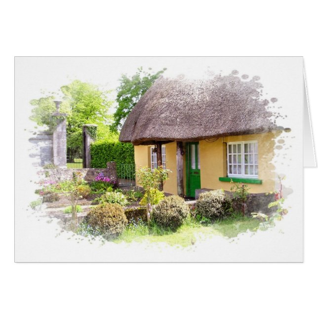 Irish Thatched Cottage-kaart (Voorkant Horizontaal)