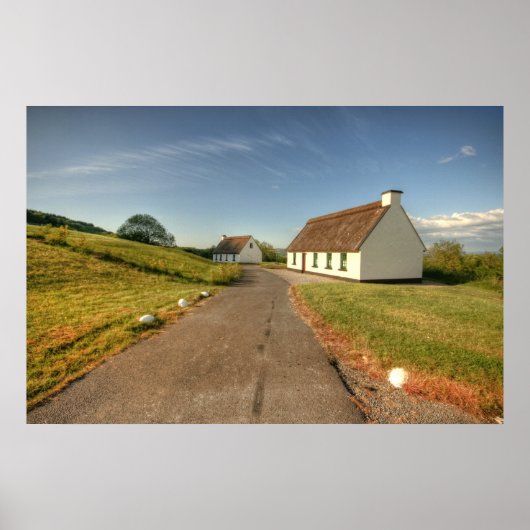 Irish Thatched Cottages Poster (Voorkant)