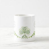 Irish Themed Coffee Mug Shamrock Design Add A Name Koffiemok (Center)