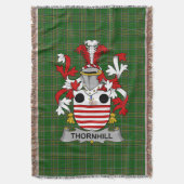 Irish Thornhill Coat of Arms Family Crest Ireland Deken (Voorkant Verticaal)
