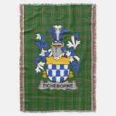 Irish Ticheborne Wapenschild Familie Crest Irelan Deken (Voorkant Verticaal)