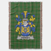 Irish Tierney of O_Tierney wapenschild Familie Aut Deken (Voorkant Verticaal)