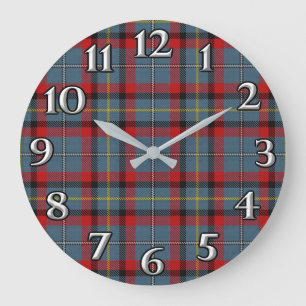 Irish Time Accents Clan MacNamara Tartan Grote Klok