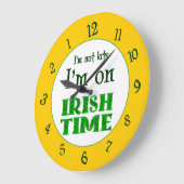 Irish Time Backwards Numbers Clock Grote Klok (Hoek)