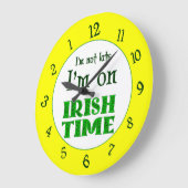 Irish Time Backwards Numbers Clock Grote Klok (Hoek)