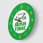 Irish Time Backwards Numbers Clock Grote Klok (Hoek)