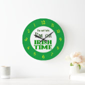 Irish Time Backwards Numbers Clock Grote Klok (Huis)