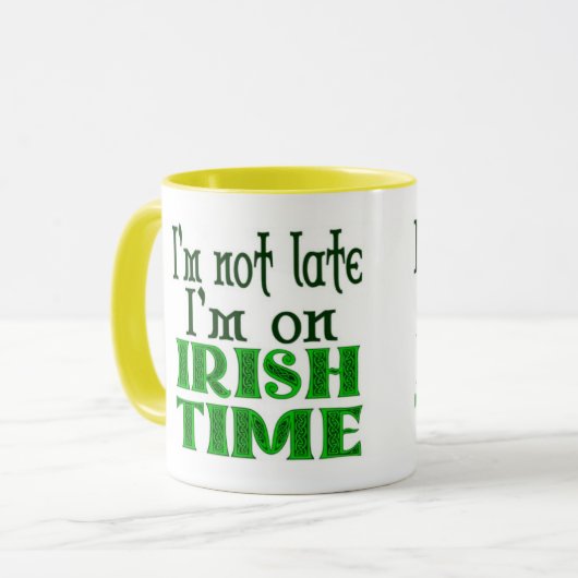 Irish Time Funny Coffee Mok (Voorkant links)