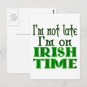 Irish Time Funny Gezegde Briefkaart (Voorkant / Achterkant)