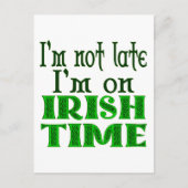 Irish Time Funny Gezegde Briefkaart (Voorkant)