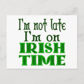 Irish Time Funny Gezegde Briefkaart (Voorkant)