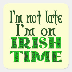 Irish Time Funny Gezegde Sticker