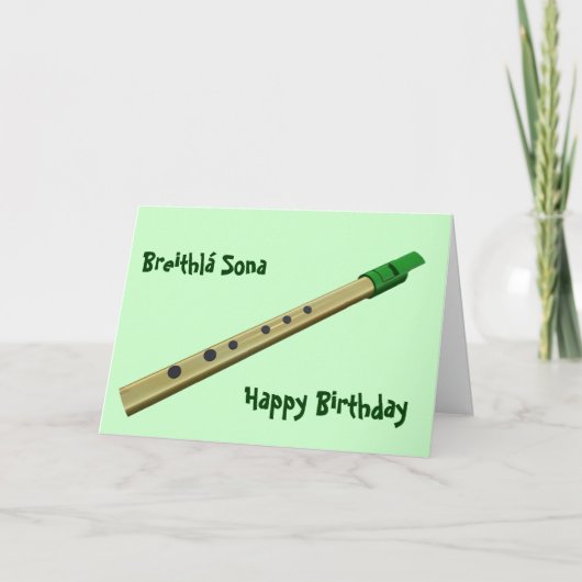 Irish Tin Whistle Verjaardag Kaart (Voorkant)