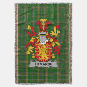 Irish Titmarsh Coat of Arms Family Crest Ireland Deken
