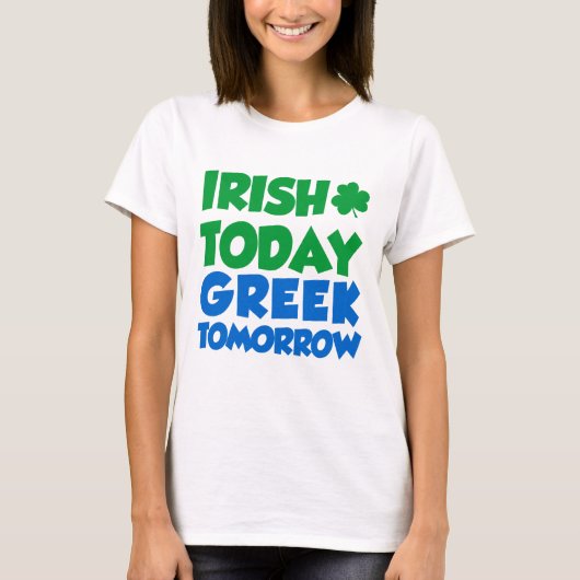 Irish Today Greek Morgen T-shirt (Voorkant)