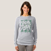 Irish Today Retro Clover Celebration Quote T-shirt (Voorkant volledig)