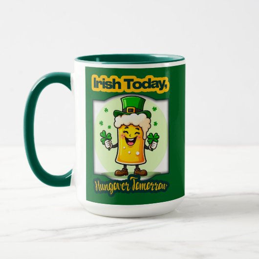 Irish Today St Patrick’s Day Shirt – caneca Mok (Links)