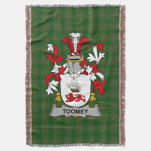 Irish Toomey of O_Twomey Wapen Familie Cres Deken (Voorkant Verticaal)