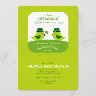 Irish Tortelduifjes Shower Invitation Kaart