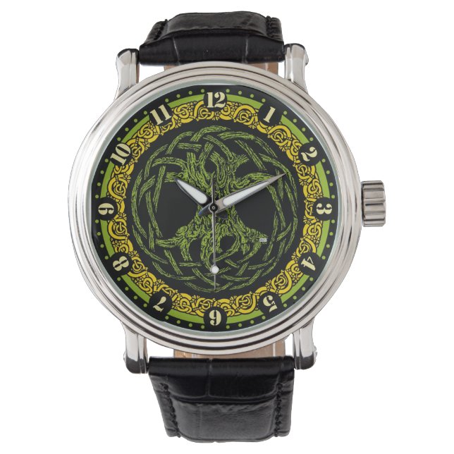 Irish Tree of Life Watch Horloge (Voorkant)