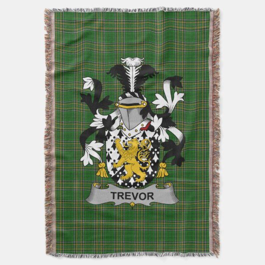 Irish Trevor Coat of Arms Family Crest Ireland Deken (Voorkant Verticaal)