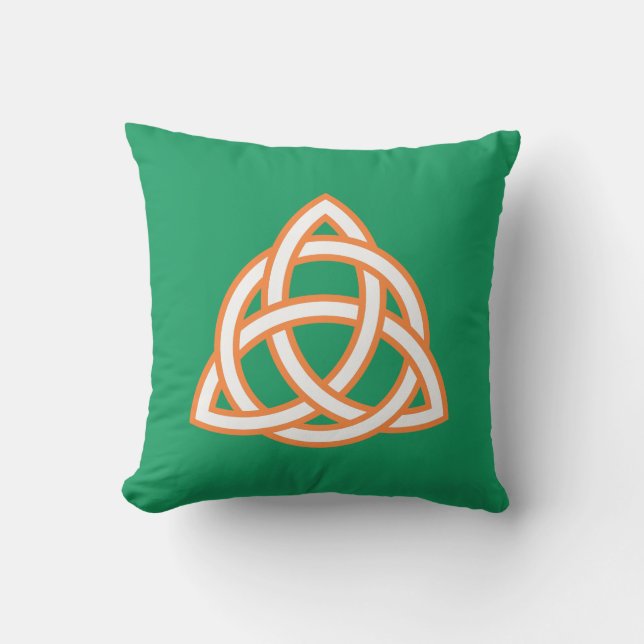Irish Trinity Knot Triquetra Celtic Patricks Day Kussen (Voorkant)