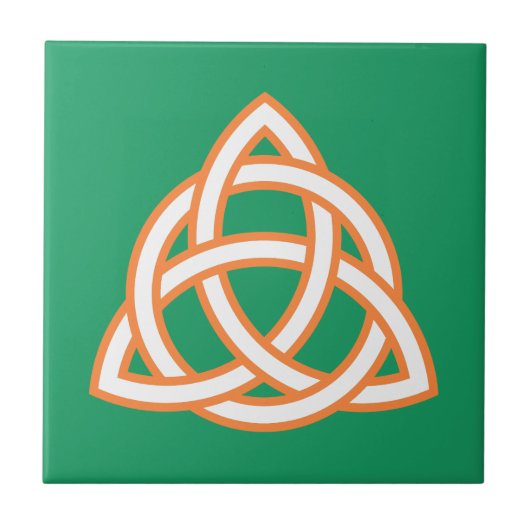Irish Trinity Knot Triquetra Celtic Patricks Day Tegeltje (Voorkant)