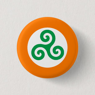 Irish Trisĭ Badge Ronde Button 3,2 Cm